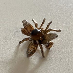 Vintage Pin, Tiger Eye Style Stone